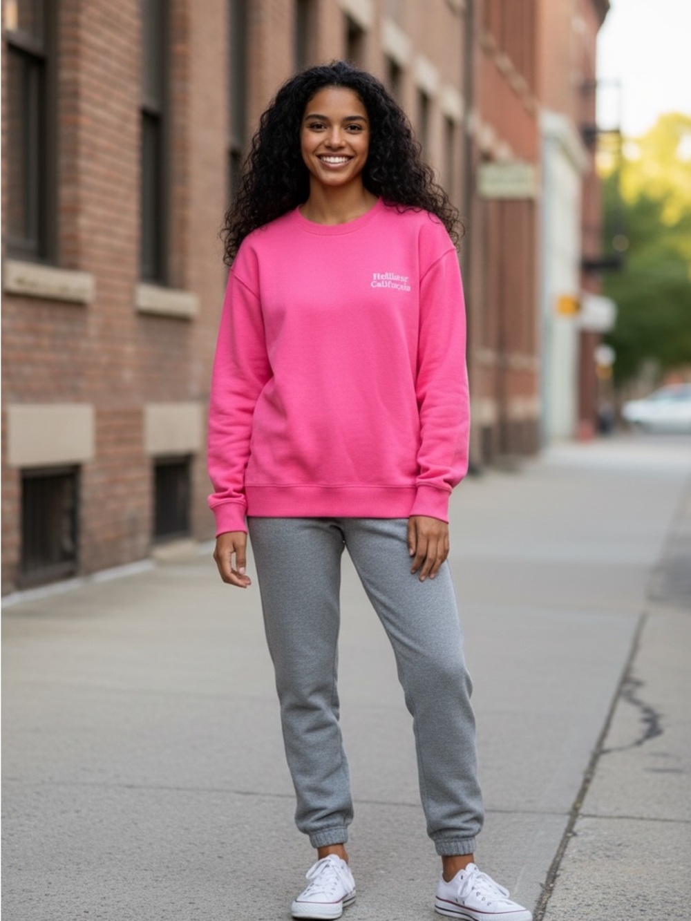 Hollister Bright Pink Crewneck Sweatshirt